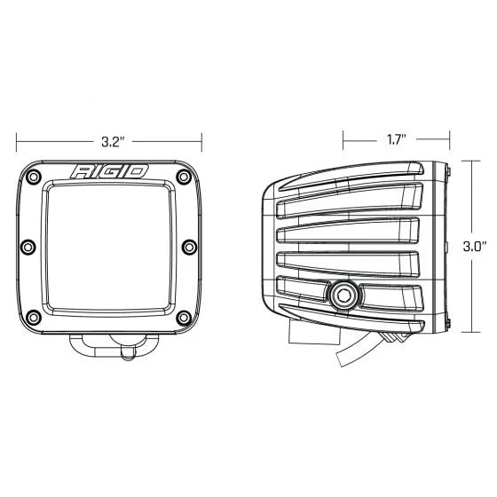 RIGID INDUSTRIES: D-SERIES PRO SAE FOG YELLOW MOUNT (PAIR)