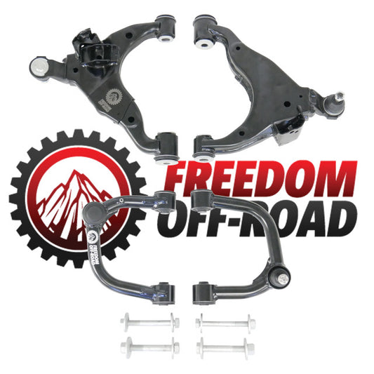 FREEDOM OFF-ROAD UPPER+LOWER CONTROL ARMS: TOYOTA/LEXUS 07-09 FJ/03-09 4RUNNER/ 03+ GX470 (2-4" LIFT)