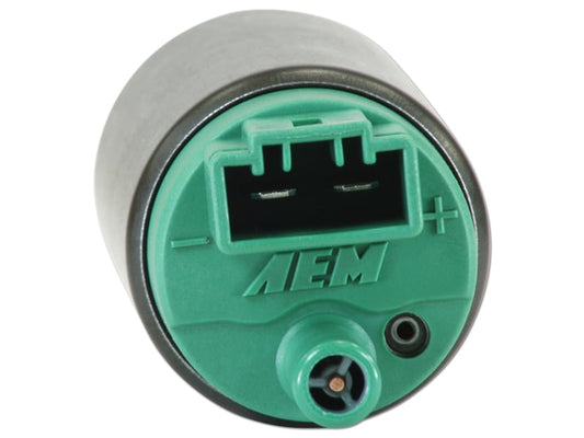 AEM 320LPH E85 HIGH FLOW IN-TANK FUEL PUMP (OFFSET INLET, INLINE)