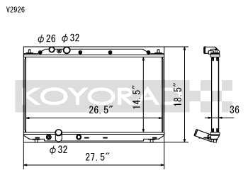 KOYORAD ACURA/HONDA 36mm RACING RADIATOR: CIVIC SI 06-11 (V2926)