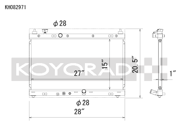 KOYORAD ACURA/HONDA RACING RADIATOR: FIT 15-20 (KH082971)