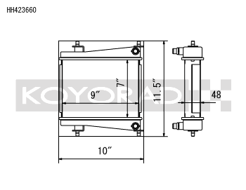 KOYORAD TOYOTA/BMW RACING 48MM RADIATOR: SUPRA 2020, Z4 18-20 (HH423660)