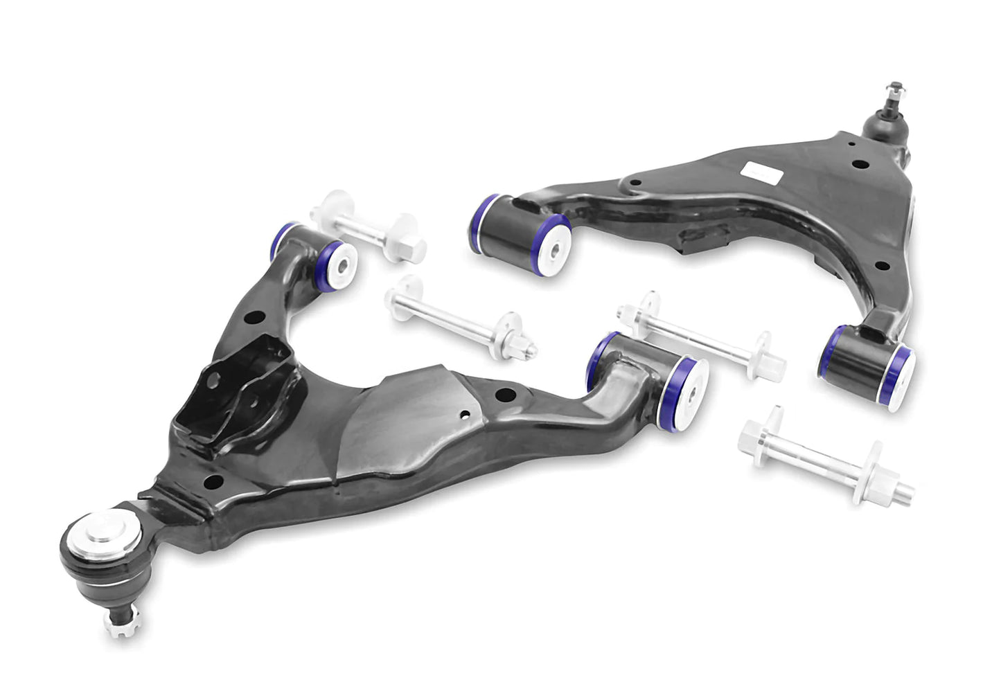 SUPERPRO 4X4 FRONT LOWER CONTROL ARM KIT: TOYOTA/LEXUS 07-09 FJ/03-09 4RUNNER/ 03-09 GX470 (DOUBLE-OFFSET)