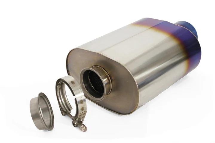 GREDDY UNIVERSAL 3.0" RS-Ti OVAL TITANIUM MUFFLER & TIP (105) WITH V-BAND