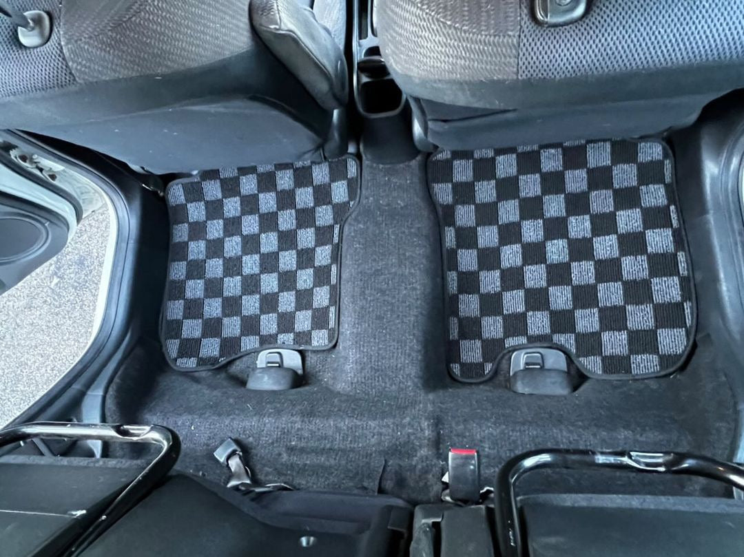 P2M HONDA FIT 2009-13 (GE) 2ND GEN RACE FLOOR MATS : DARK GREY (FRONT/REAR)