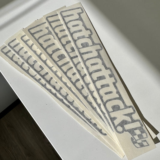 Hatchattack! Headlight Decal V1.5 Logo (Black)