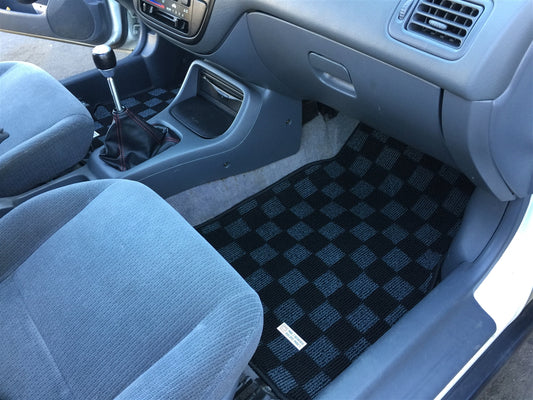 P2M HONDA CIVIC 1996-00 (EK3/EK9/EM1) RACE FLOOR MATS : DARK GREY (FRONTS ONLY)