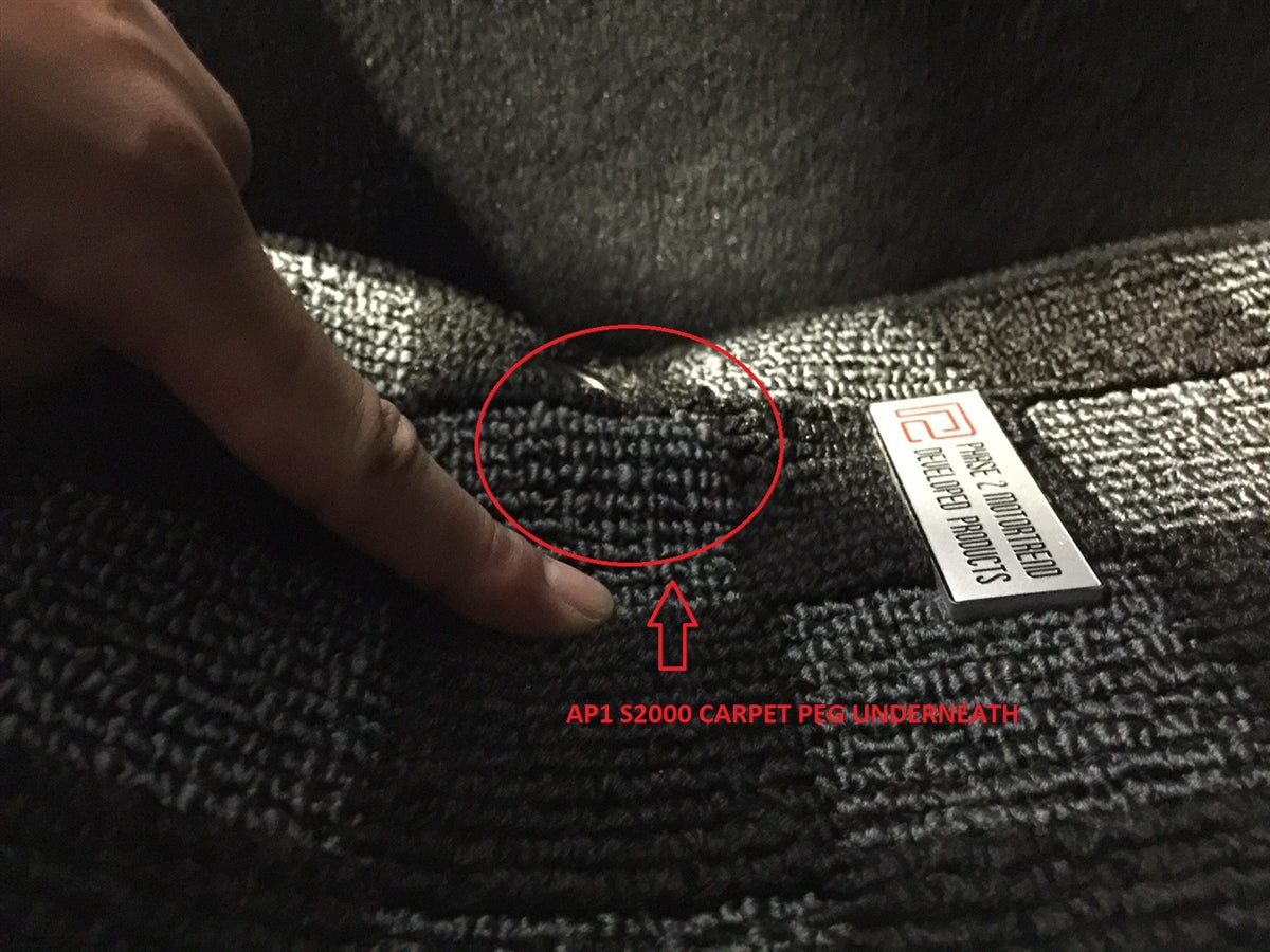 P2M HONDA S2000 AP2 RACE FLOOR MATS : DARK GREY