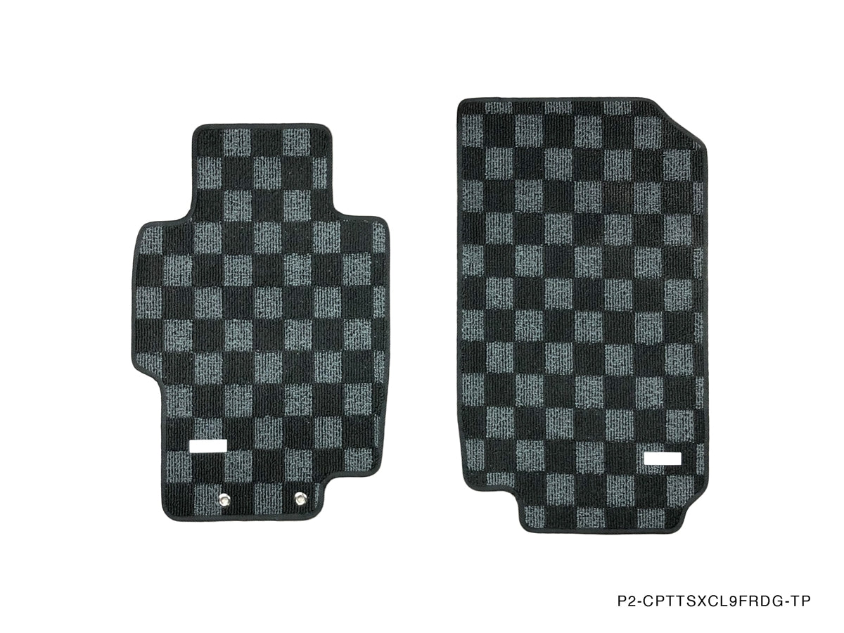 P2M ACURA TSX (CL9) 2003-07 RACE FLOOR MATS : DARK GREY (FRONT/REAR)