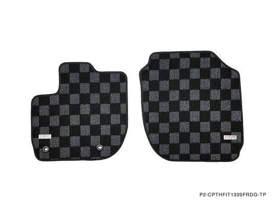 P2M HONDA FIT 2013-20 (GK/GH/GP) 3RD GEN RACE FLOOR MATS : DARK GREY (FRONT/REAR)