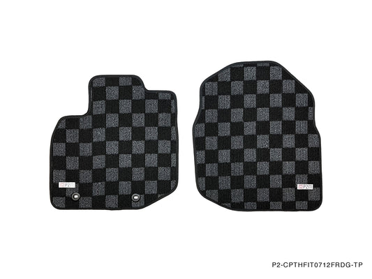 P2M HONDA FIT 2009-13 (GE) 2ND GEN RACE FLOOR MATS : DARK GREY (FRONT/REAR)