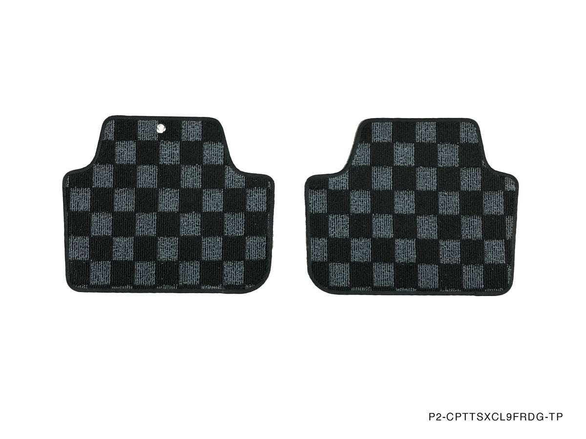 P2M ACURA TSX (CL9) 2003-07 RACE FLOOR MATS : DARK GREY (FRONT/REAR)