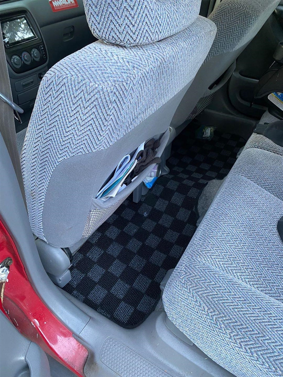 P2M HONDA CRV 1995-01 (RD1/2) FRONT + REAR RACE FLOOR MATS : DARK GREY (AUTOMATIC TRANS)