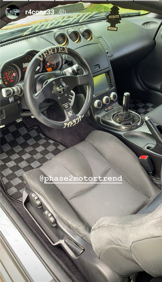 P2M NISSAN Z33 350Z RACE FLOOR MATS : DARK GREY
