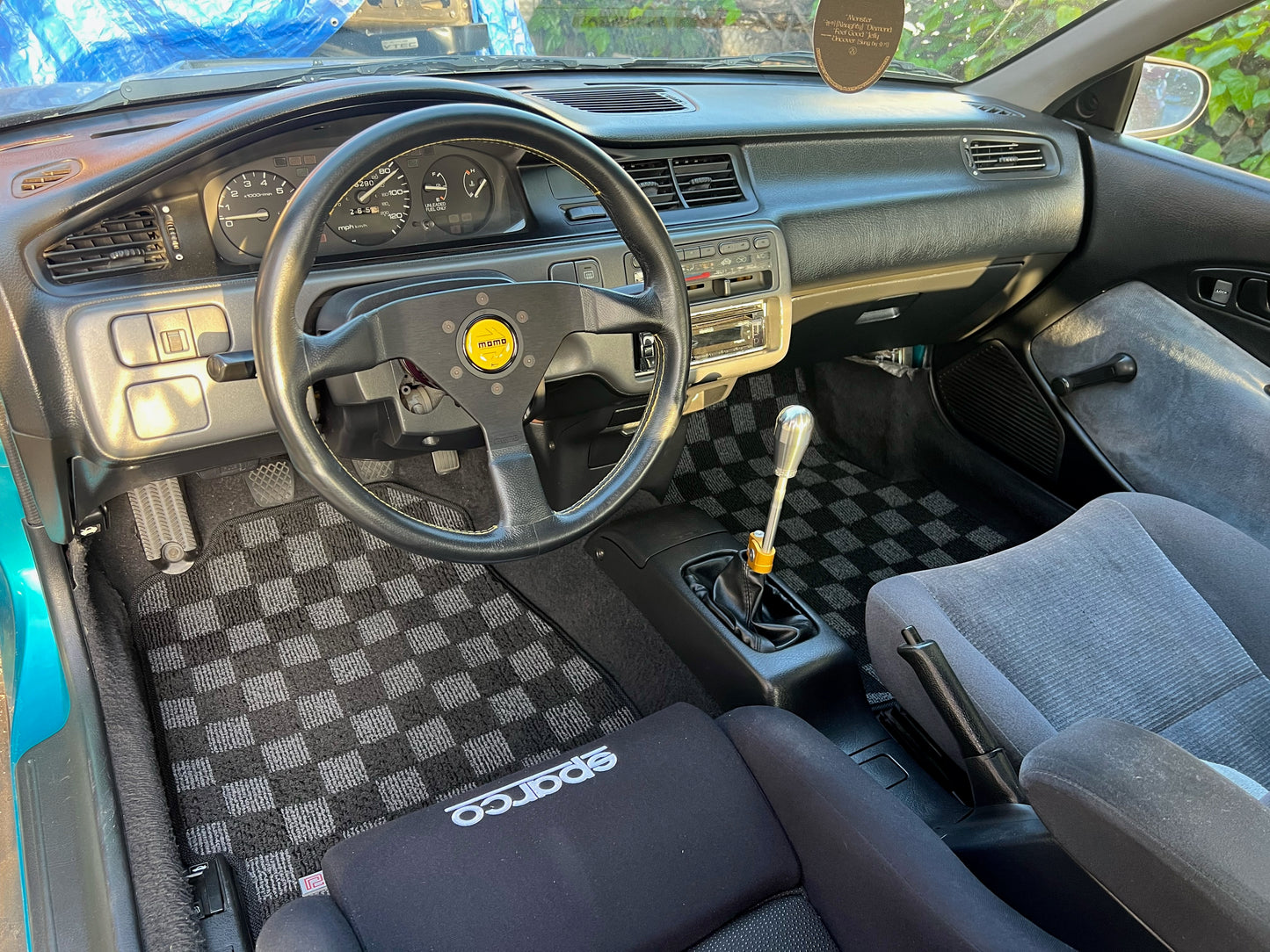 P2M HONDA CIVIC EG6 (3DR HATCH) & CIVIC CRX RACE FLOOR MATS : DARK GREY (STANDARD COVERAGE)