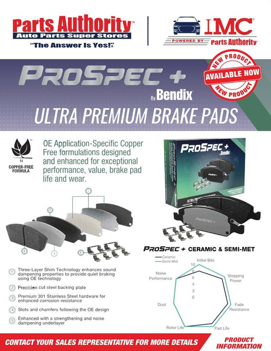 PROSPEC+ ULTRA: PREMIUM CERAMIC BRAKE PADS (PSP1078)