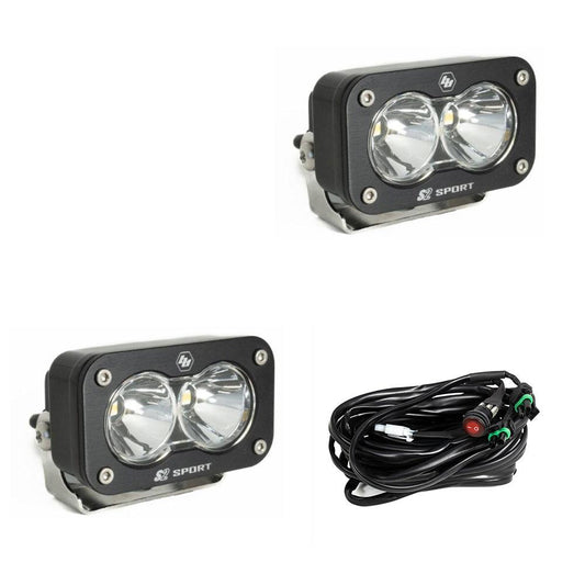 BAJA DESIGNS: S2 SPORT BLACK LED AUXILARY LIGHT POD PAIR (UNIVERSAL)