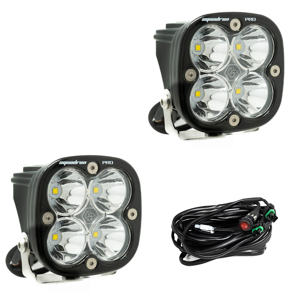 BAJA DESIGNS: SQUADRON PRO BLACK LED AUXILARY LIGHT POD (PAIR)