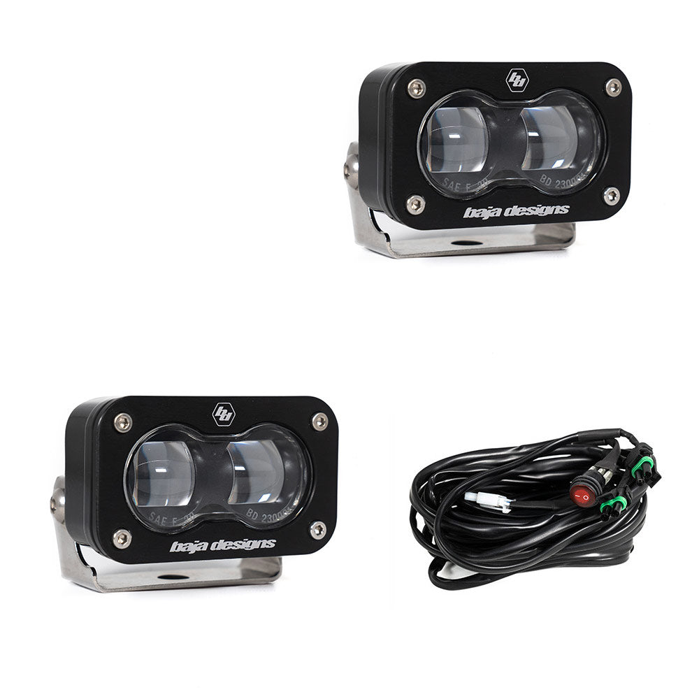 BAJA DESIGNS: S2 SAE BLACK LED AUXILARY LIGHT POD (PAIR)