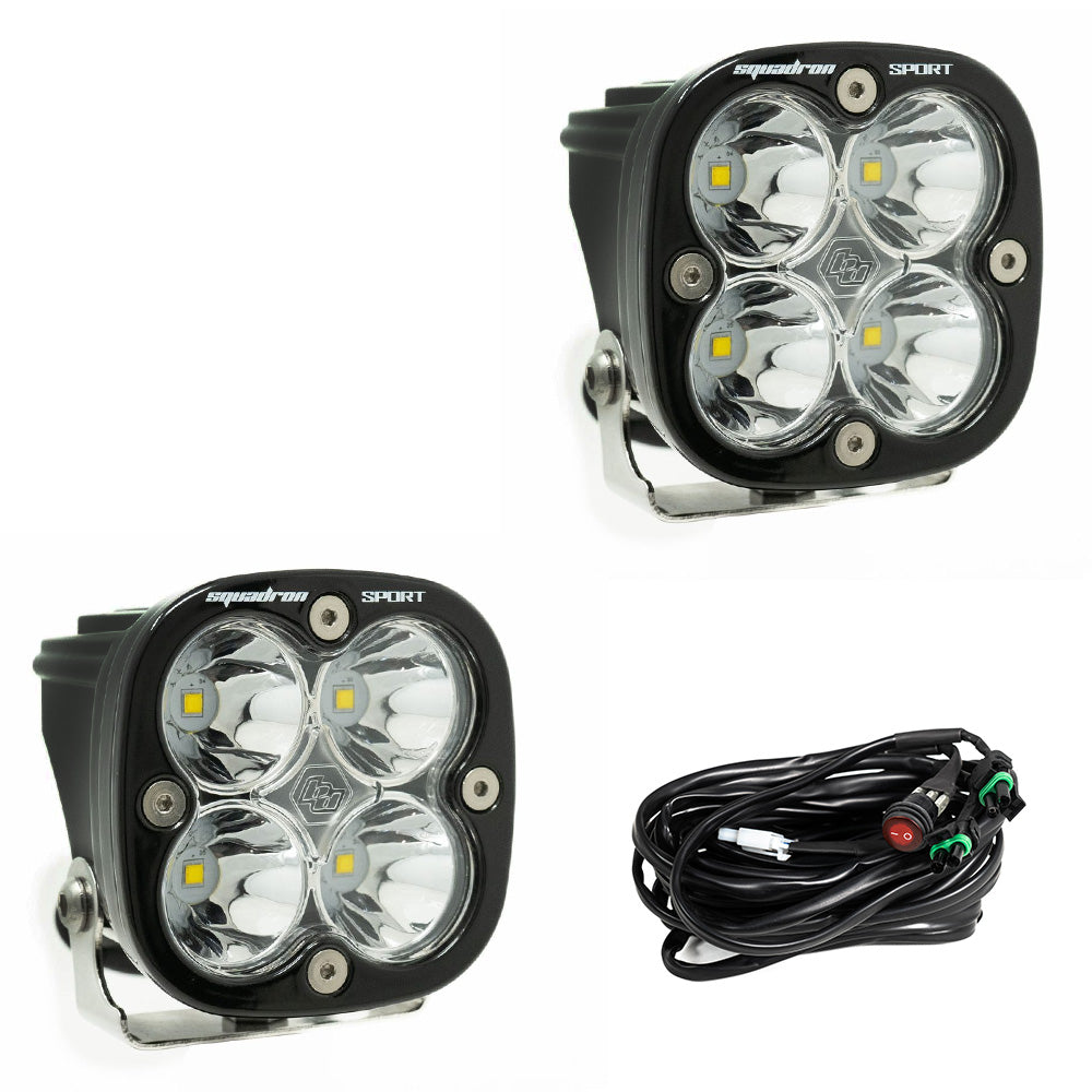 BAJA DESIGNS: SQUADRON SPORT BLACK LED AUXILARY LIGHT POD (PAIR)