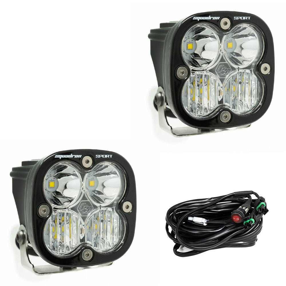 BAJA DESIGNS: SQUADRON SPORT BLACK LED AUXILARY LIGHT POD (PAIR)