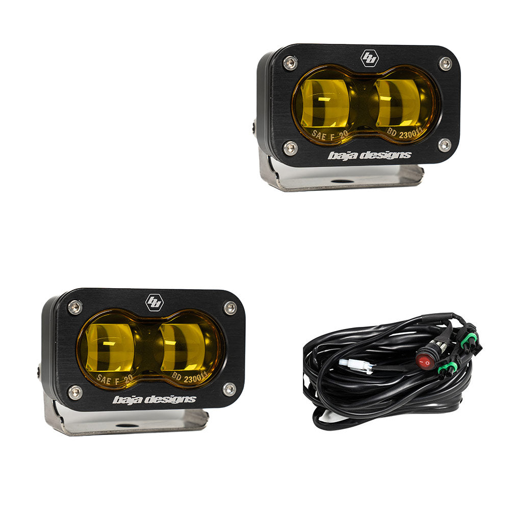 BAJA DESIGNS: S2 SAE BLACK LED AUXILARY LIGHT POD (PAIR)