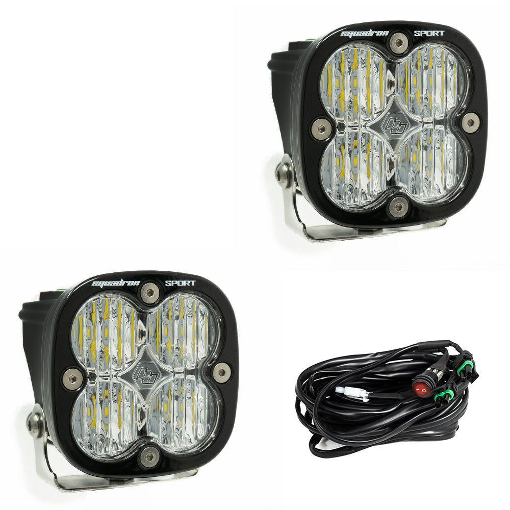 BAJA DESIGNS: SQUADRON SPORT BLACK LED AUXILARY LIGHT POD (PAIR)