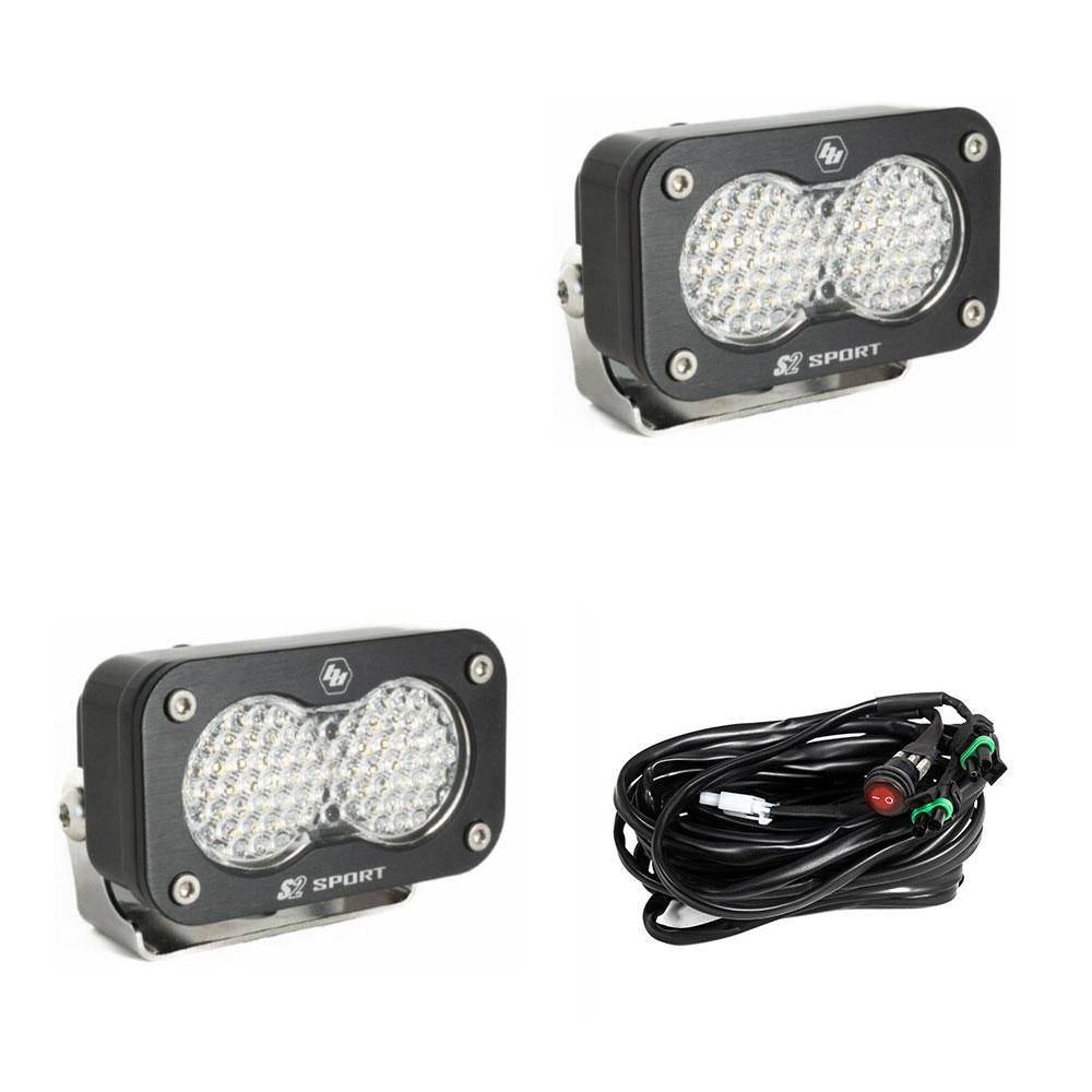 BAJA DESIGNS: S2 SPORT BLACK LED AUXILARY LIGHT POD PAIR (UNIVERSAL)