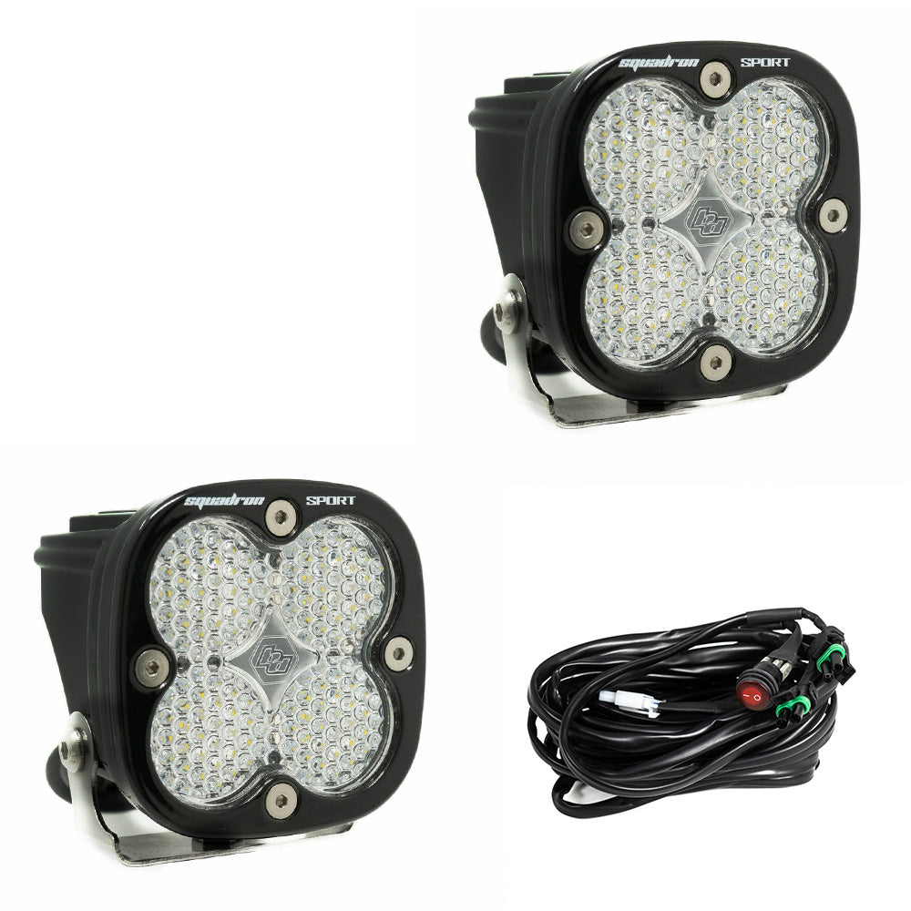 BAJA DESIGNS: SQUADRON SPORT BLACK LED AUXILARY LIGHT POD (PAIR)