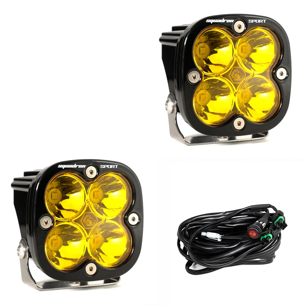 BAJA DESIGNS: SQUADRON SPORT BLACK LED AUXILARY LIGHT POD (PAIR)