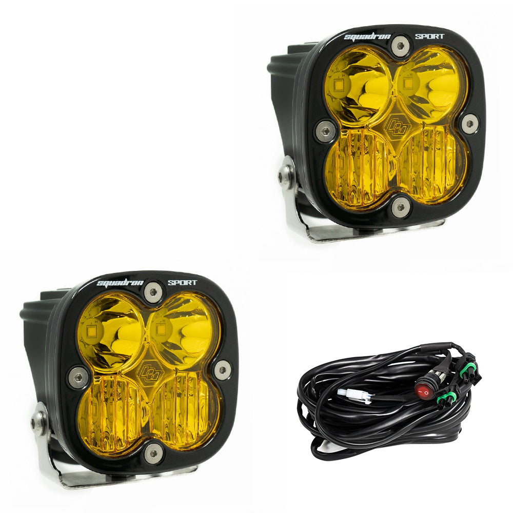 BAJA DESIGNS: SQUADRON SPORT BLACK LED AUXILARY LIGHT POD (PAIR)