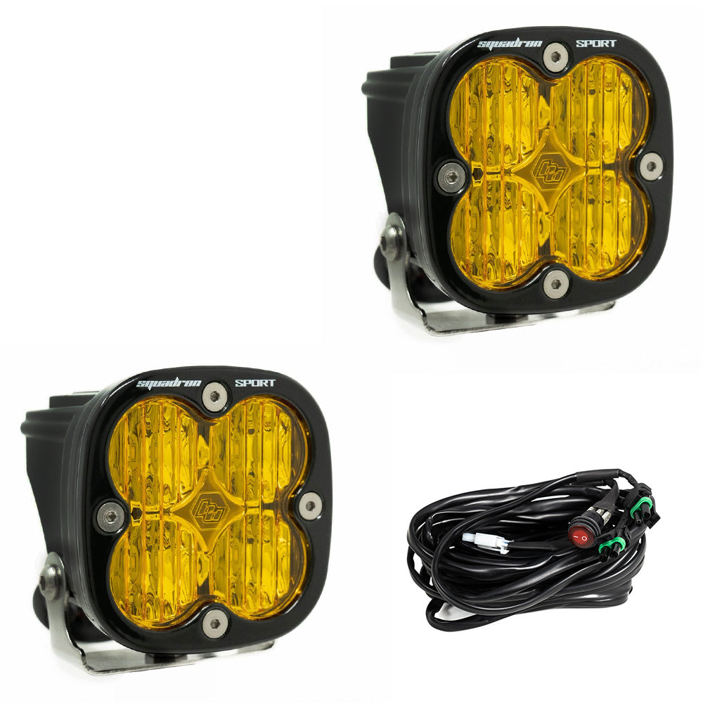 BAJA DESIGNS: SQUADRON SPORT BLACK LED AUXILARY LIGHT POD (PAIR)