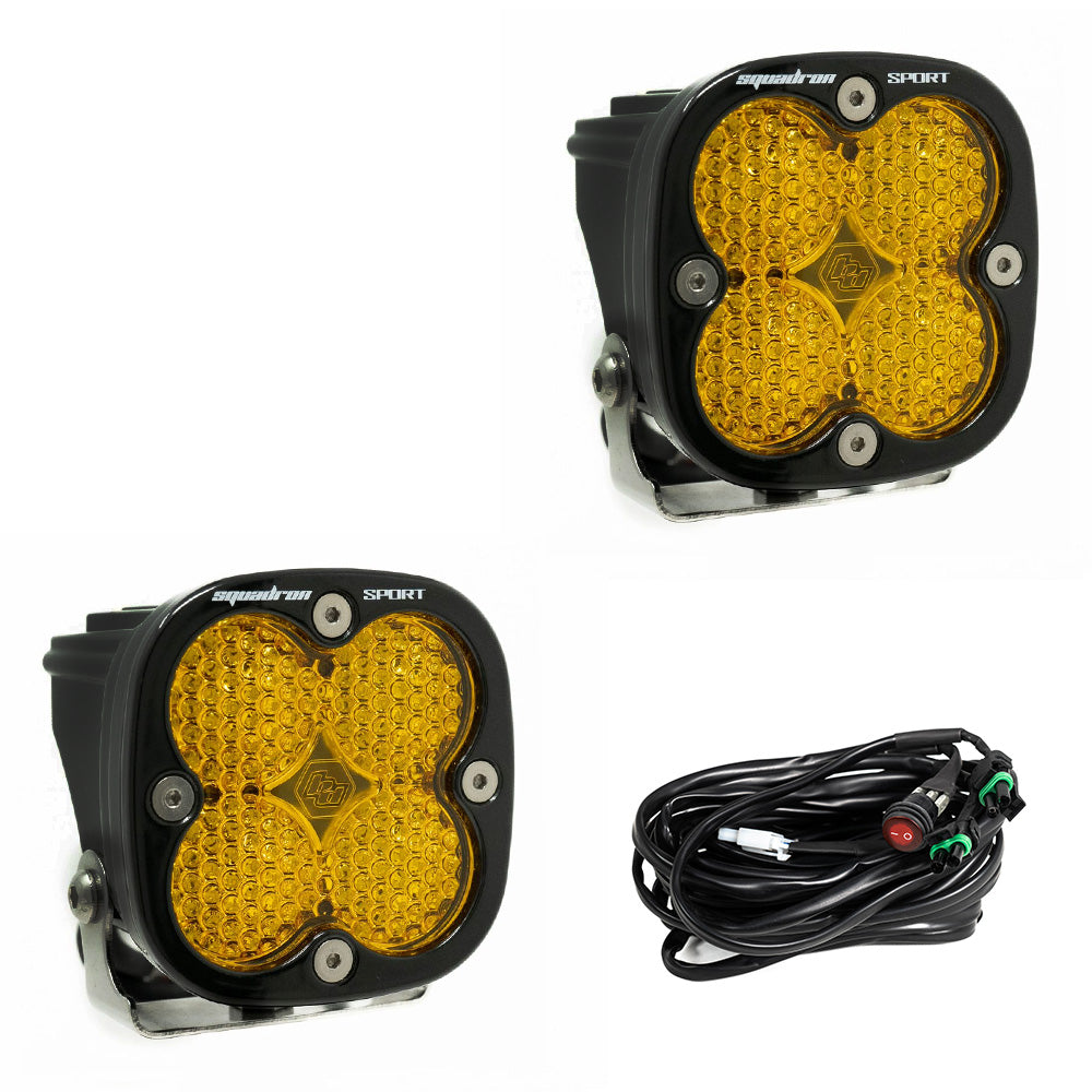 BAJA DESIGNS: SQUADRON SPORT BLACK LED AUXILARY LIGHT POD (PAIR)