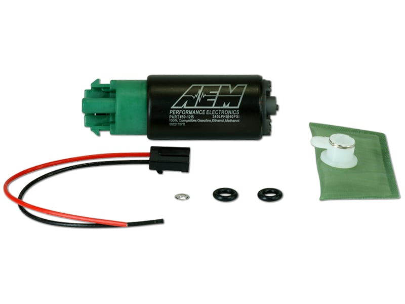 AEM 340LPH E85 HIGH FLOW IN-TANK FUEL PUMP (65MM WITH HOOKS, OFFSET INLET)