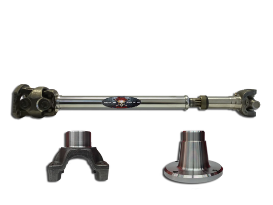 ADAMS DRIVESHAFT: JEEP JK FRONT 1350 CV DRIVESHAFT [EXTREME DUTY SERIES] SOLID U-JOINT