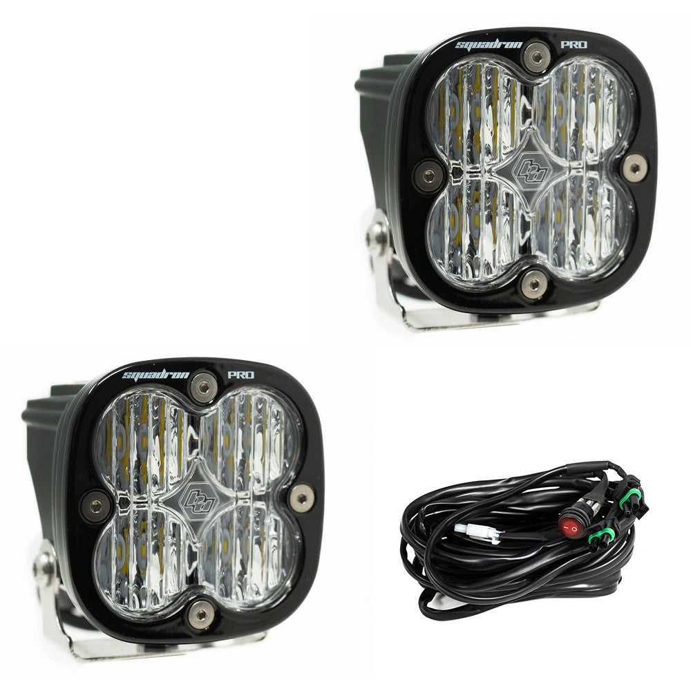 BAJA DESIGNS: SQUADRON PRO BLACK LED AUXILARY LIGHT POD (PAIR)