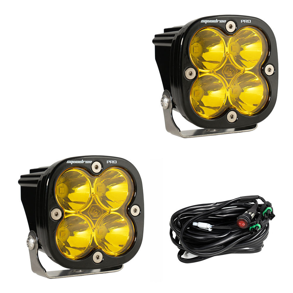 BAJA DESIGNS: SQUADRON PRO BLACK LED AUXILARY LIGHT POD (PAIR)