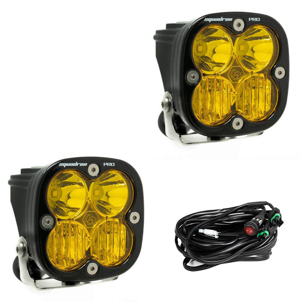 BAJA DESIGNS: SQUADRON PRO BLACK LED AUXILARY LIGHT POD (PAIR)