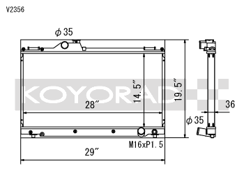 KOYORAD TOYOTA/LEXUS 36mm RACING RADIATOR: IS300 00-05 (M/T)(V2356)
