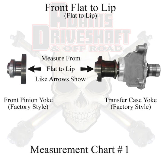 ADAMS DRIVESHAFT: JEEP JK FRONT 1350 CV DRIVESHAFT [EXTREME DUTY SERIES] SOLID U-JOINT