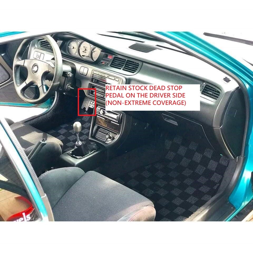 Phase 2 Motortrend Race Checkered Front Floor Mats For Honda Civic EG EJ EH Hatchback 93-95